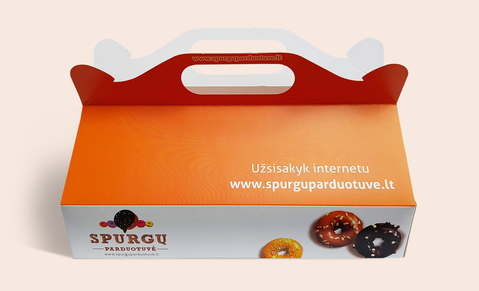 Spurgų parduotuvės pakuotė